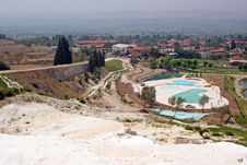 Landscape With Calcium Relief In Pamukkale Stock Images Landscape With Calcium Relief In Pamukkale Stock Images