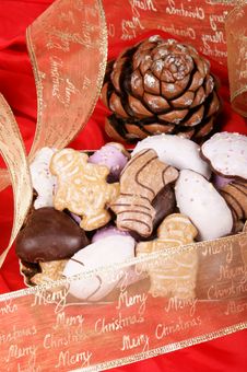 Assorted Christmas Gingerbread Cookies Stock Photography