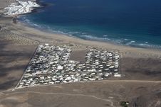 Aerial Of Village Of Famara Royalty Free Stock Image Aerial Of Village Of Famara Royalty Free Stock Image
