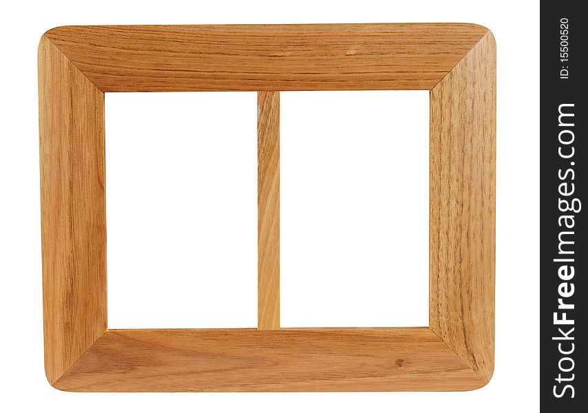 Wooden picture frame isolated over white. Wooden picture frame isolated over white.