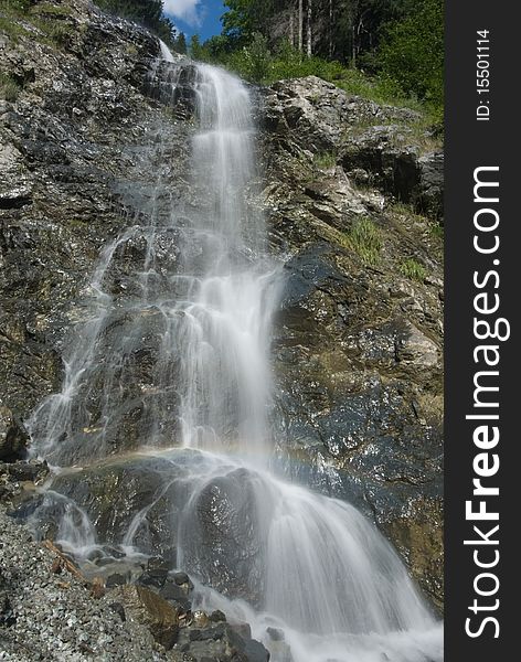 A waterfall in the Alms of the Voralberg, Austria. A waterfall in the Alms of the Voralberg, Austria.