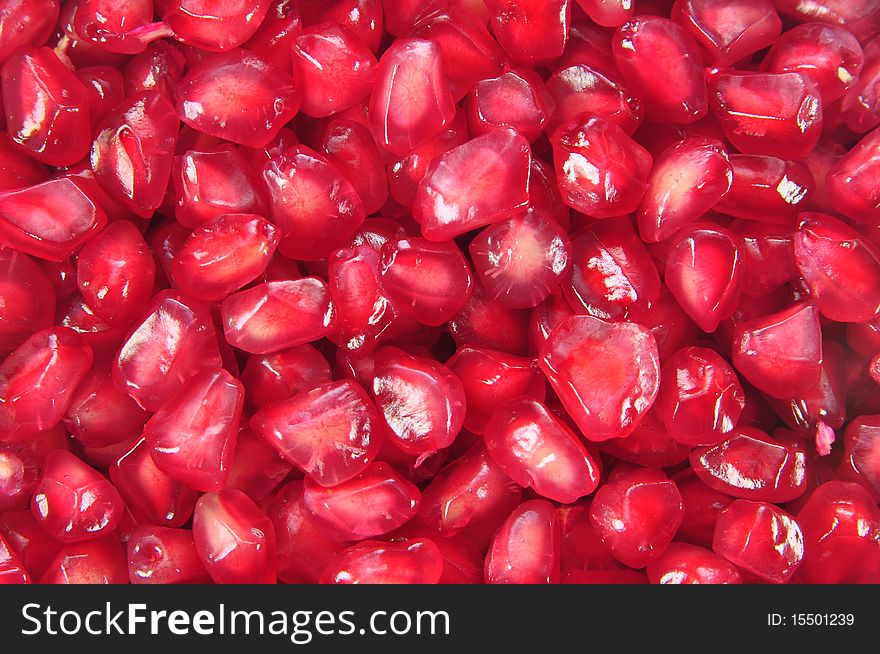 Red color inside ruby fruit