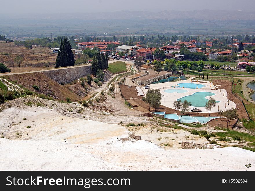 Landscape With Calcium Relief In Pamukkale