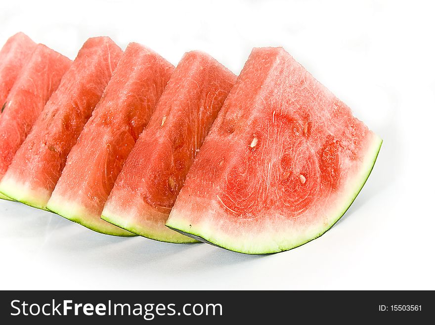 Isolated fresh watermelon in white background