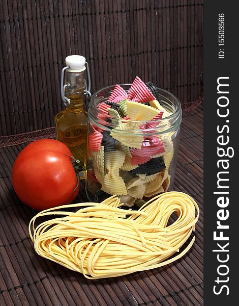 Preparation of pasta before a meal. Preparation of pasta before a meal