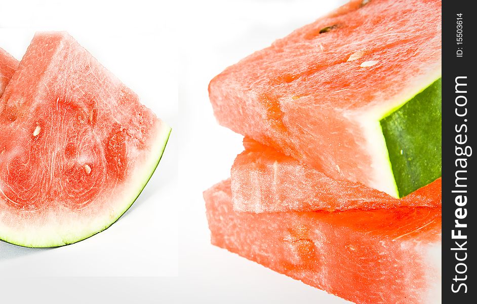 Fresh watermelon in white background. Fresh watermelon in white background