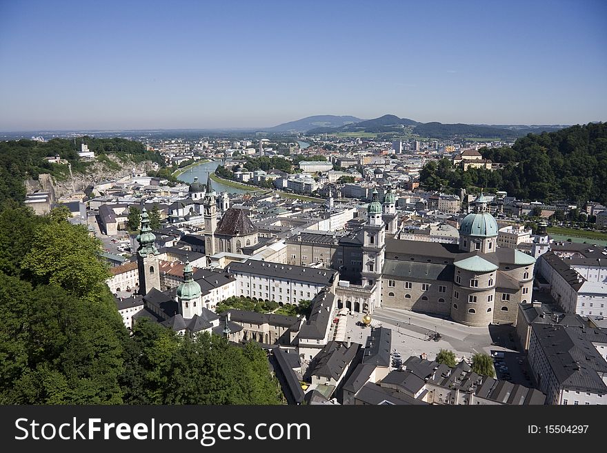 View of Salzburg from Festung Hohesalzbur