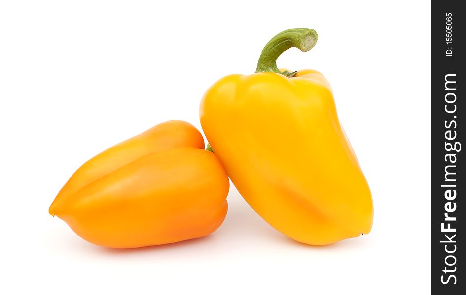 Two yellow peppers