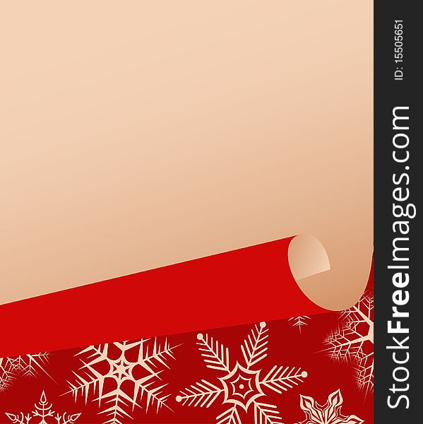 Christmas card against with snowflakes. Vector