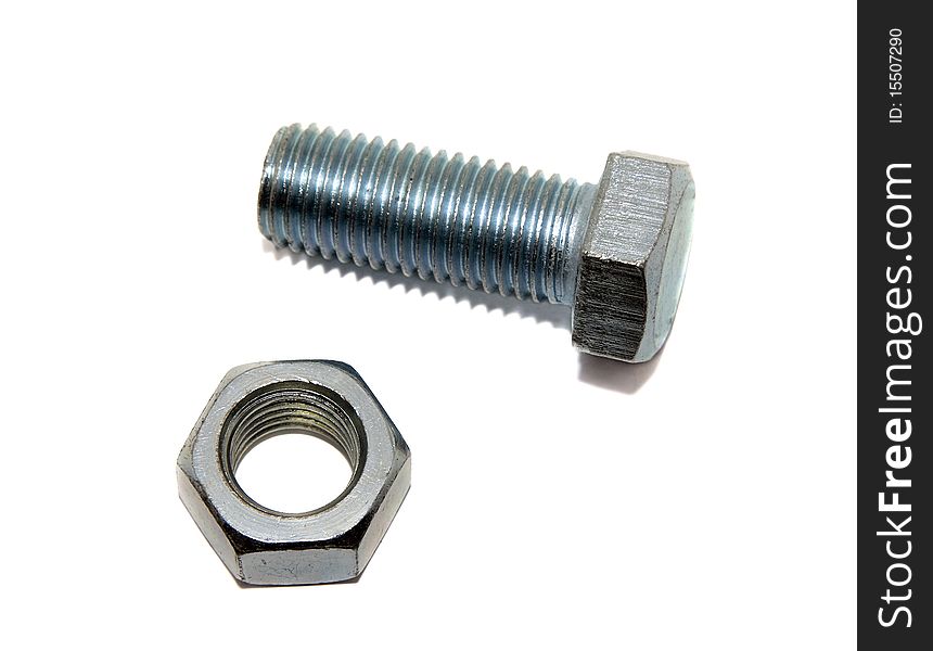 Nut and bolt, employees for joint of various things. Nut and bolt, employees for joint of various things