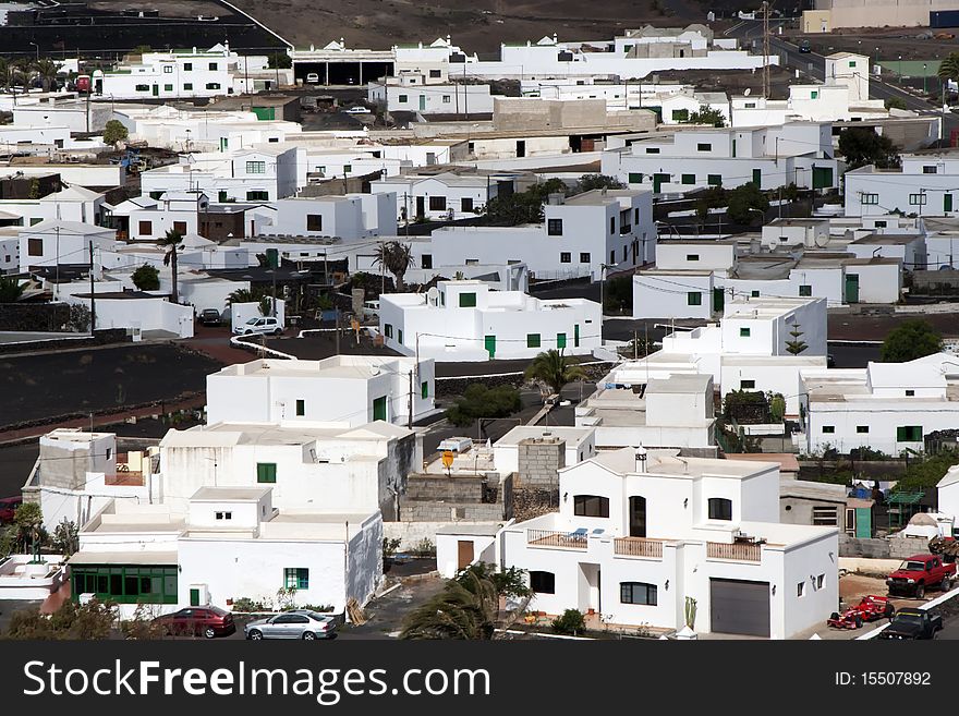 View to Uga, rural village in Lanzarote, Spain. View to Uga, rural village in Lanzarote, Spain