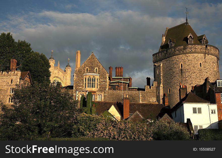 Near the Windsor Castle at sunset. Near the Windsor Castle at sunset