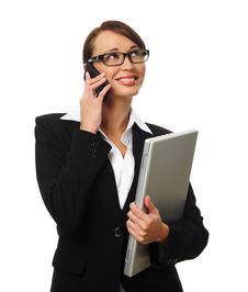 Attractive Brunette Business Woman Royalty Free Stock Photography Attractive Brunette Business Woman Royalty Free Stock Photography