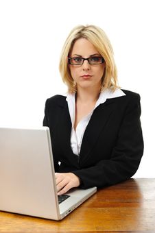 Attractive Blond Business Woman Stock Photography