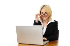 Attractive Blond Business Woman Royalty Free Stock Photo