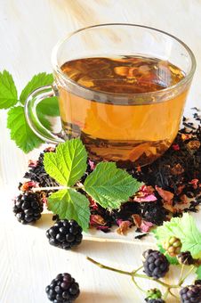 Tea And Berries Stock Images