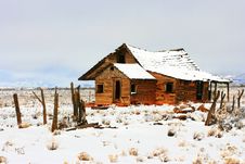 Abandoned Homestead On Prairie In Winter Snows Stock Image Abandoned Homestead On Prairie In Winter Snows Stock Image