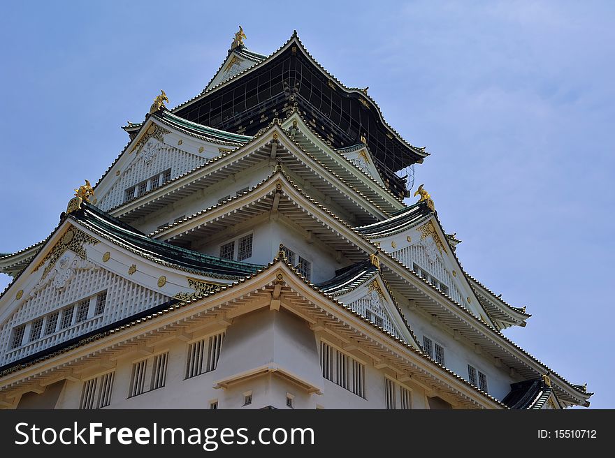 Osaka Castle keep in japan