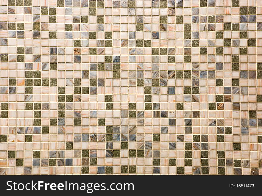 Mosaic tile on finishing wall