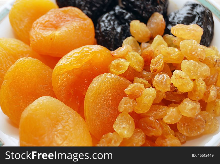 Close up of dried fruits