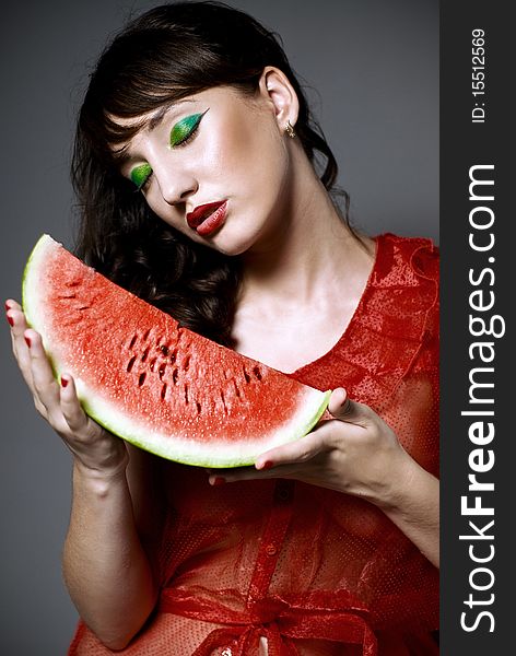 Girl With Watermelon