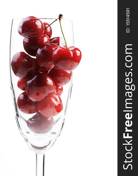 cherries in the glass, decoration