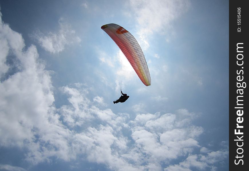 A parasailer in Ossiach, Austria