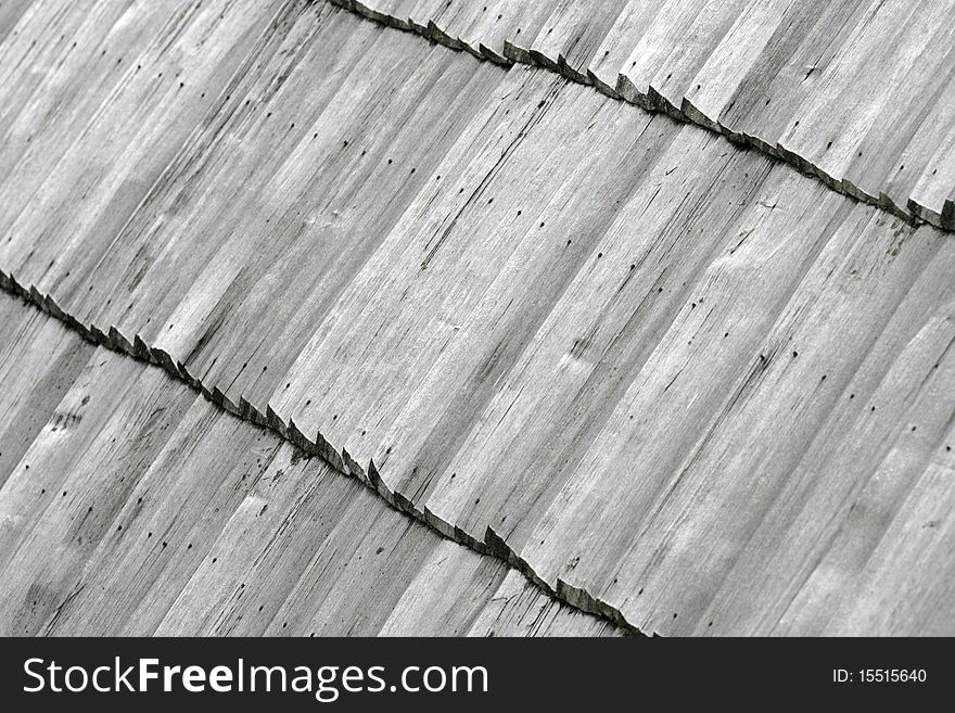 Old wooden roof as background