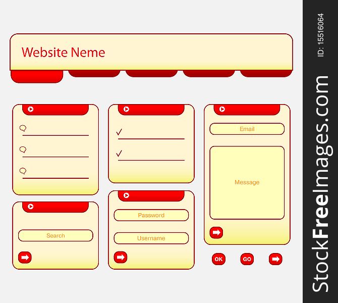 Business vector website design template including a pie chart. Business vector website design template including a pie chart.