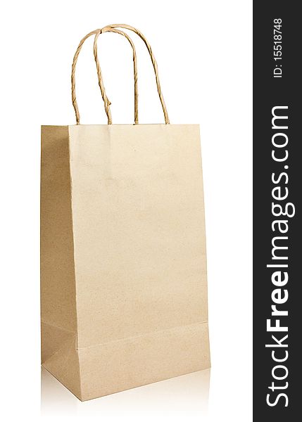 Recycle bag on isolated white background