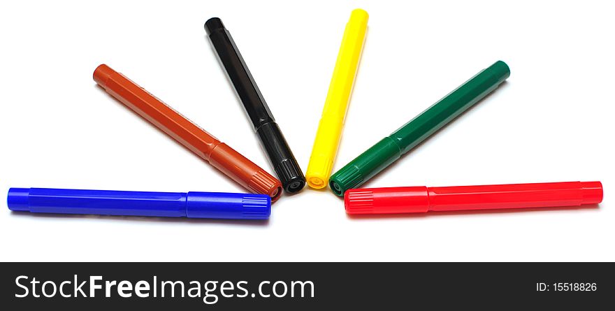 Multicolored felt pens