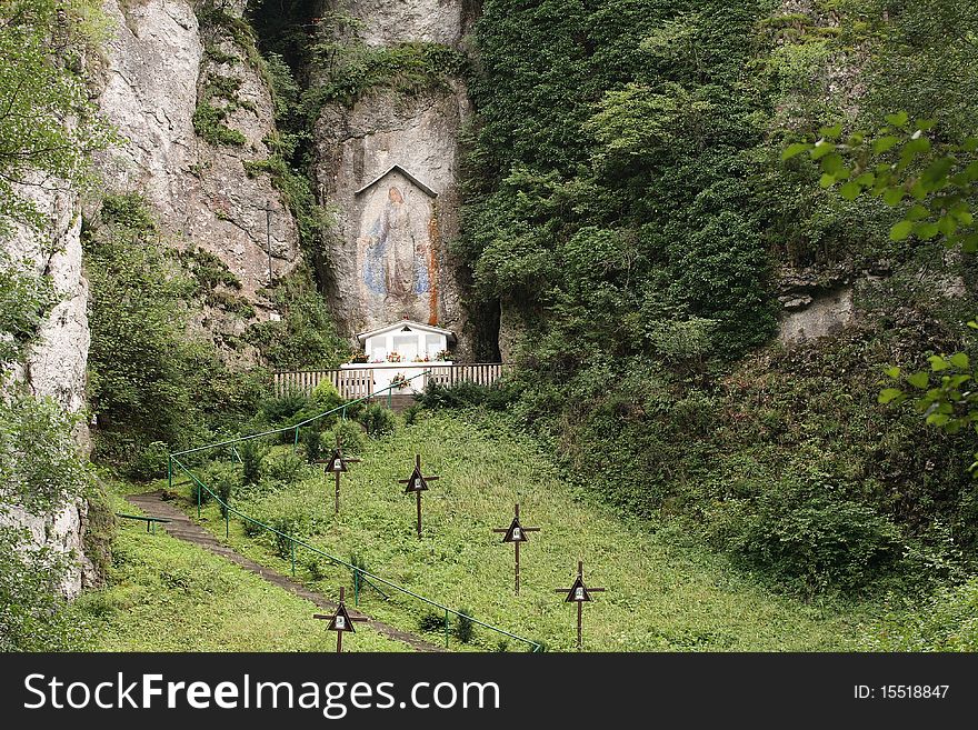 Holy Icon On The Rocks