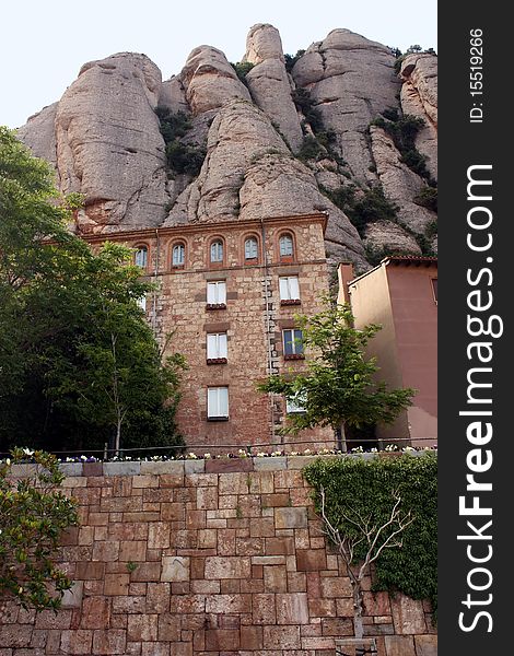 Famous spanish catholic monastery in Montserrat, Spain. Famous spanish catholic monastery in Montserrat, Spain