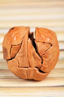 Cracked Walnut Stock Photo Cracked Walnut Stock Photo