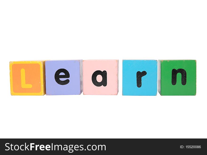 Learn spelt letters with clipping path