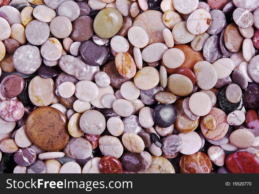 Wet Sea Stones Background