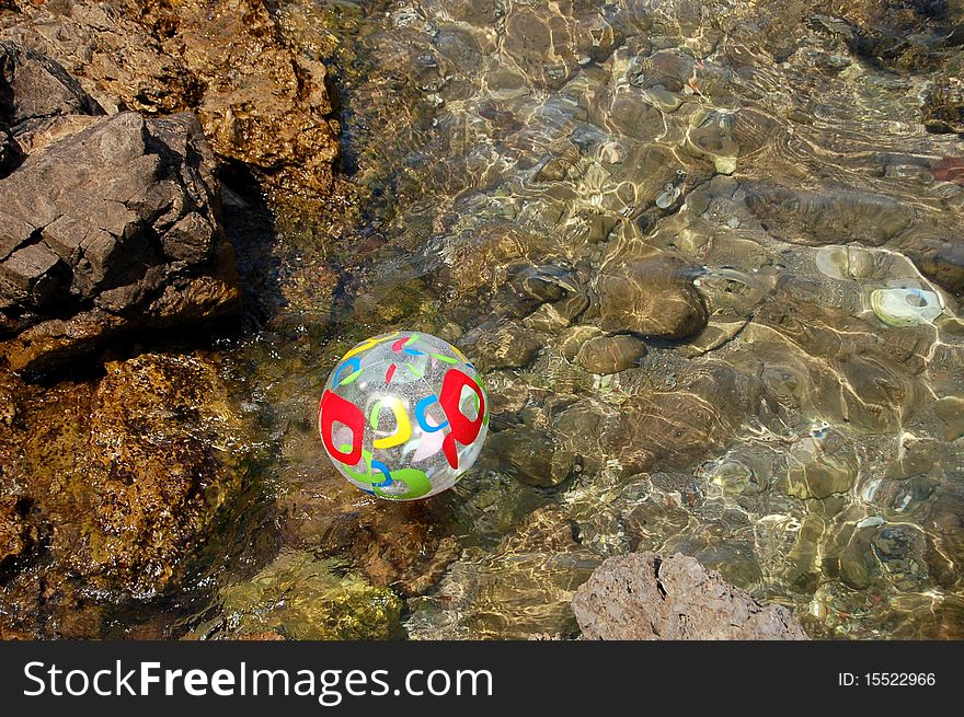 Ball on Adriatic water