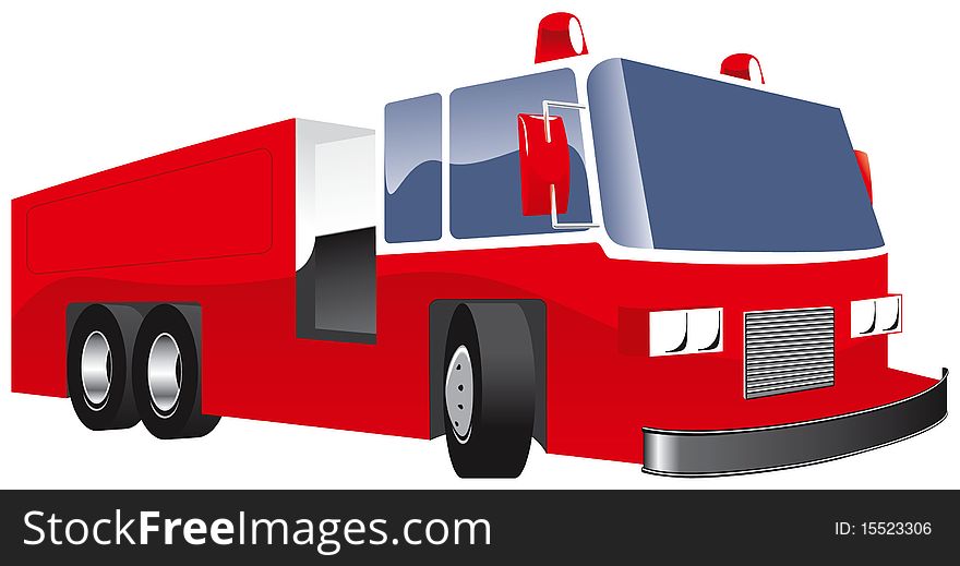 Fire truck illustration. Free work. Fire truck illustration. Free work.