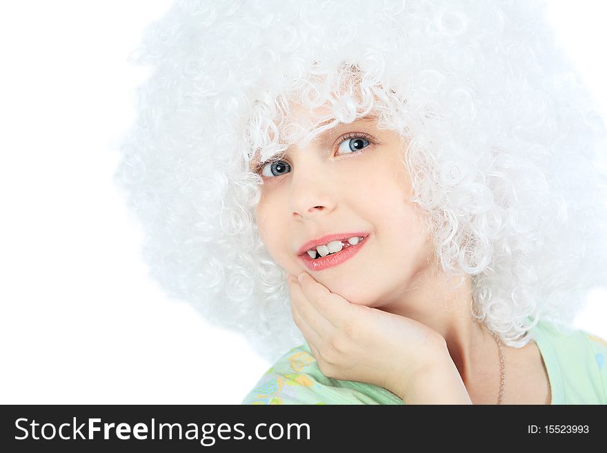 Cute Child In A Wig