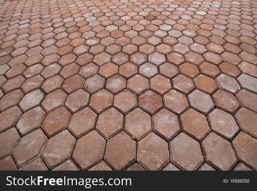 Background brick floor thai style