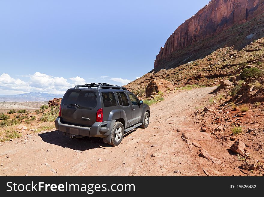 4x4 trail in the desert of utah. 4x4 trail in the desert of utah