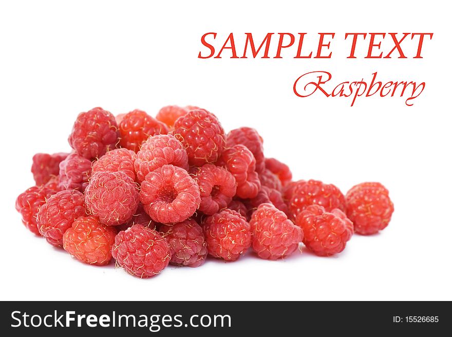 Fresh Raspberry Isolated On White Background
