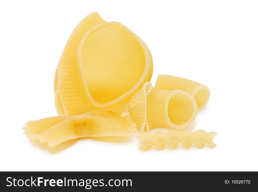 Closeup of pasta isolated