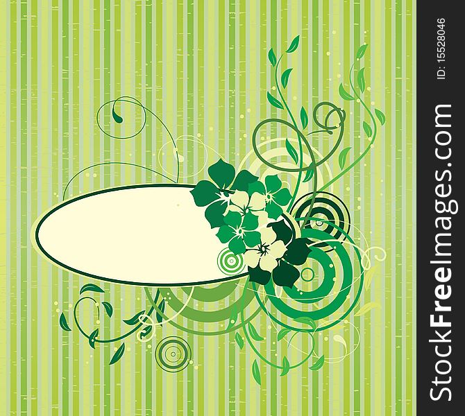 Floral abstract banner. Vector illustration