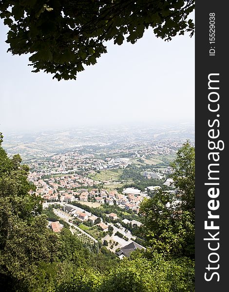 View from the hills of San Marino. View from the hills of San Marino