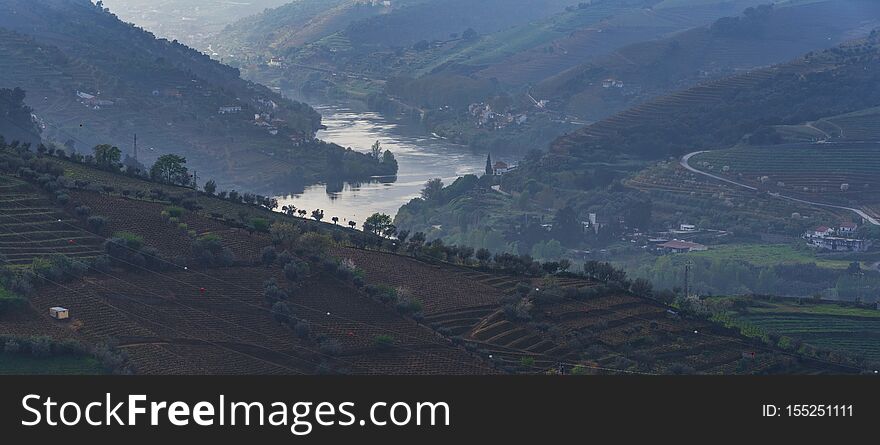 View In Douro River Valley, Portugal