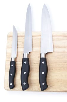 Cutting Board With A Knife Royalty Free Stock Photography