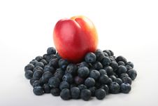 Blueberry And Peach Stock Image Blueberry And Peach Stock Image