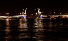 Annunciation Bridge With Illumination. Royalty Free Stock Photography Annunciation Bridge With Illumination. Royalty Free Stock Photography