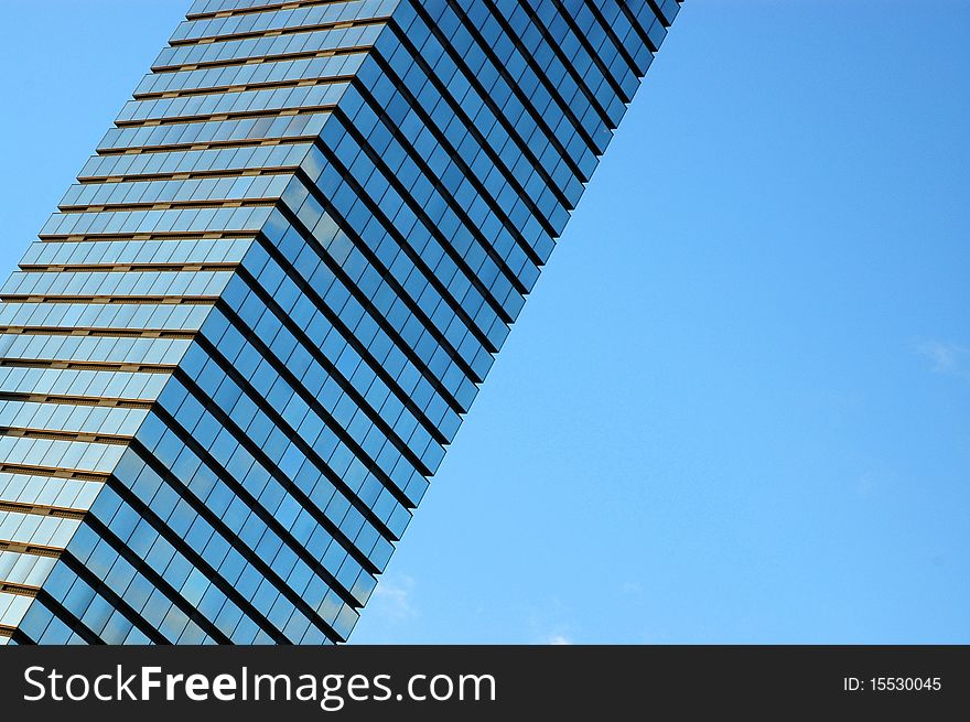 Abstract Architecture Image of Diagonal Modern Office or Residential Building with Copy Space. Abstract Architecture Image of Diagonal Modern Office or Residential Building with Copy Space